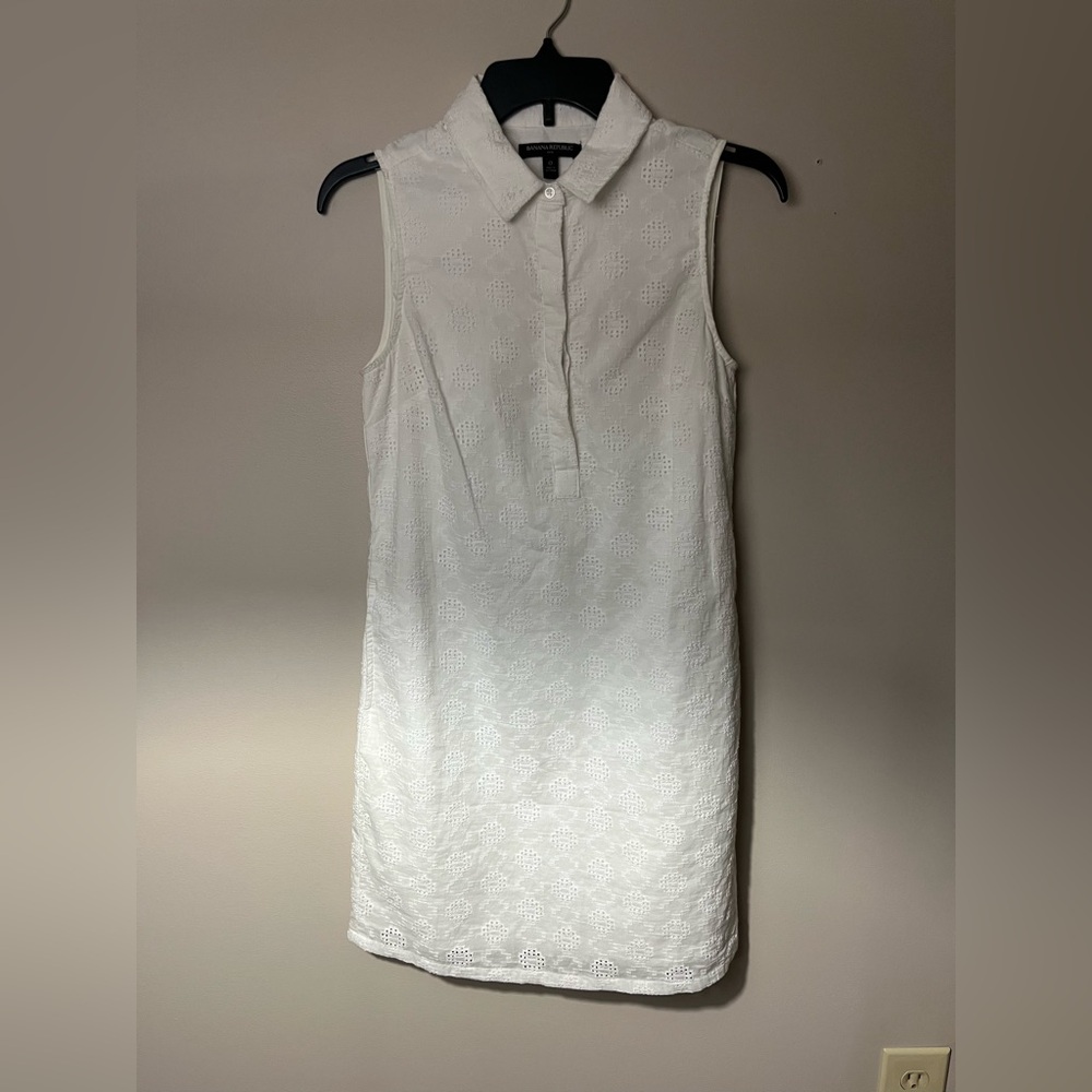 Women’s Banana Republic White Sleeveless Mini Dress size 0